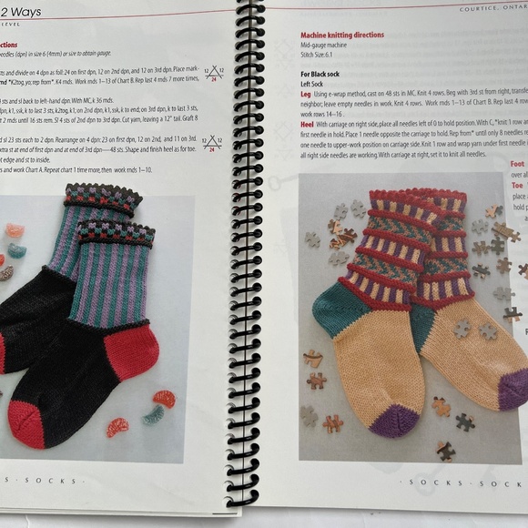 Socks Socks Socks Knitting Pattern Soft Cover Book 70 Designs Elaine Rowley - Picture 12 of 14